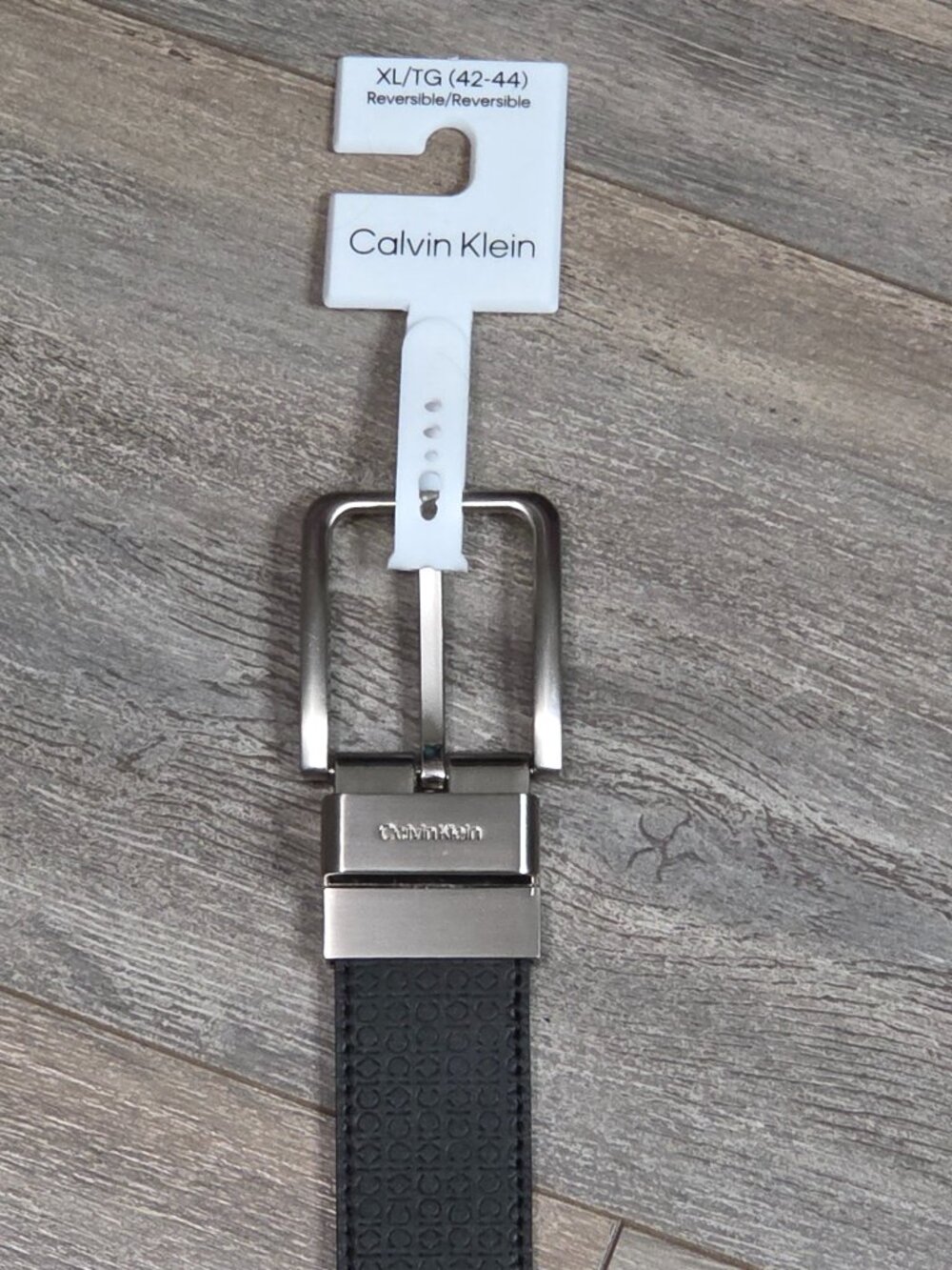 Calvin Klein Men's Reversible Belt Size XL 42-44 Black/Brown Rotating Buckle